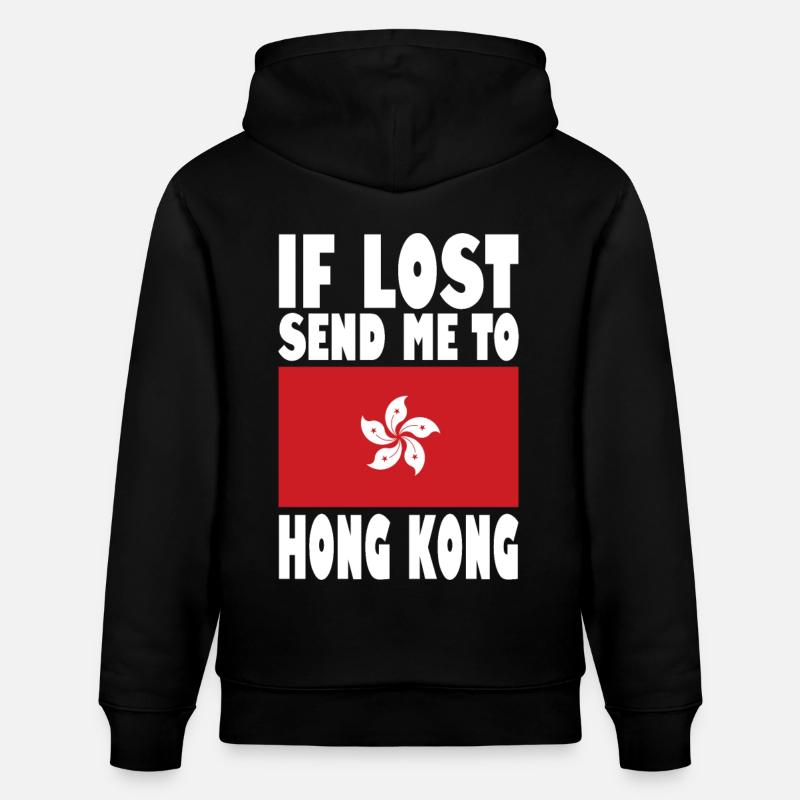 Drapeau de Hong Kong - Sweat à capuche bio CRUISER Stanley/Stella Unisexe - noir