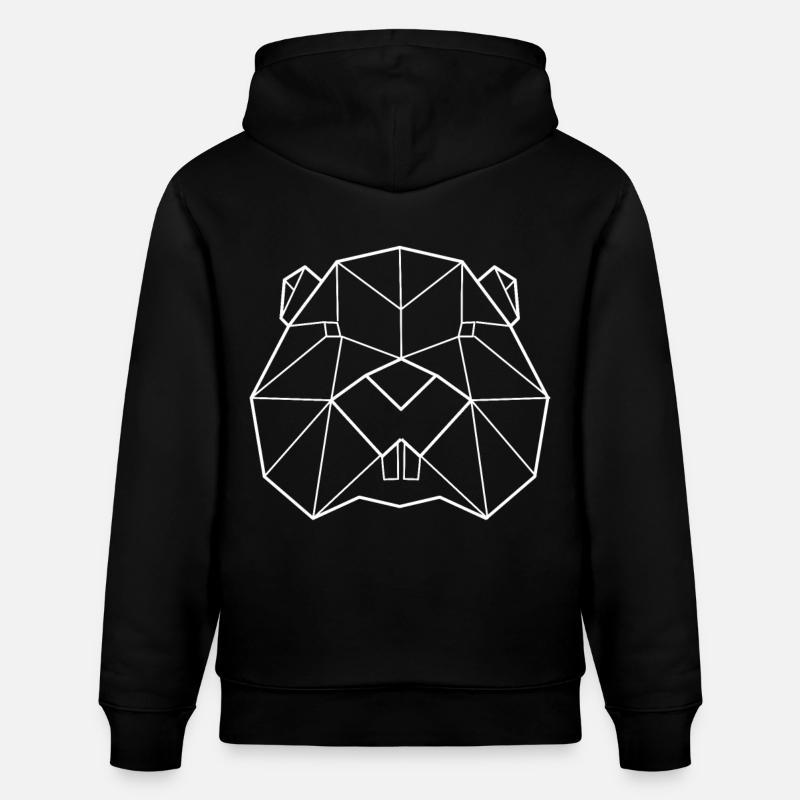 Biber Polygon - Stanley/Stella Unisex Bio-Hoodie CRUISER  - Schwarz
