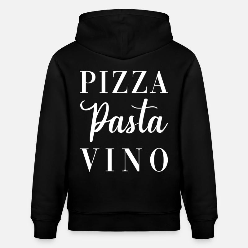 Pizza Pasta Vino - Sweat à capuche bio CRUISER Stanley/Stella Unisexe - noir