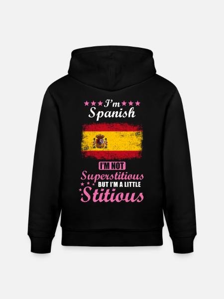 Spaniard Gift funny saying Spain - Stanley/Stella CRUISER Unisex Organic Hoodie - black