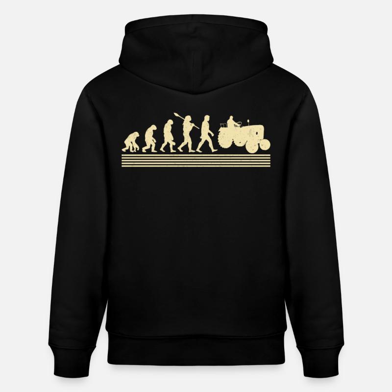 Évolution des agriculteurs - Sweat à capuche bio CRUISER Stanley/Stella Unisexe - noir