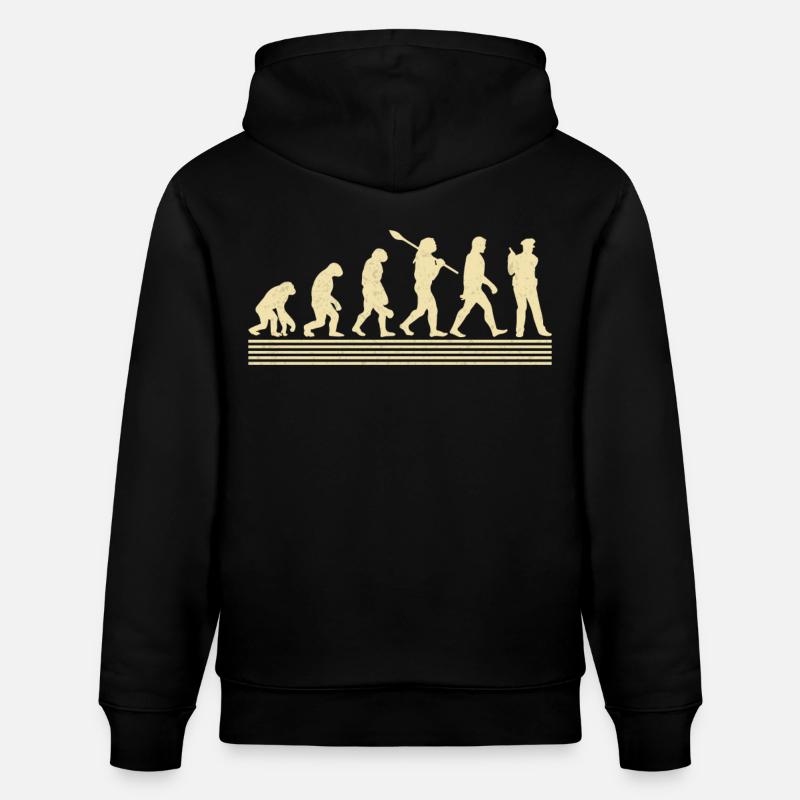 Évolution du policier - Sweat à capuche bio CRUISER Stanley/Stella Unisexe - noir