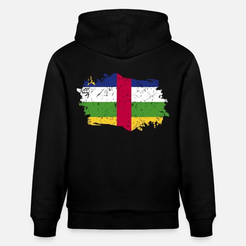 Drapeau de la République centrafricaine - Sweat à capuche bio CRUISER Stanley/Stella Unisexe - noir
