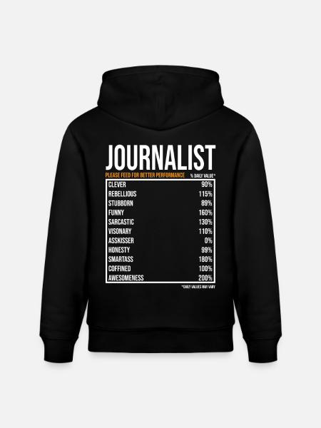 Dagens journalist Sjov journalist - Stanley/Stella CRUISER økologisk unisex-hoodie - sort