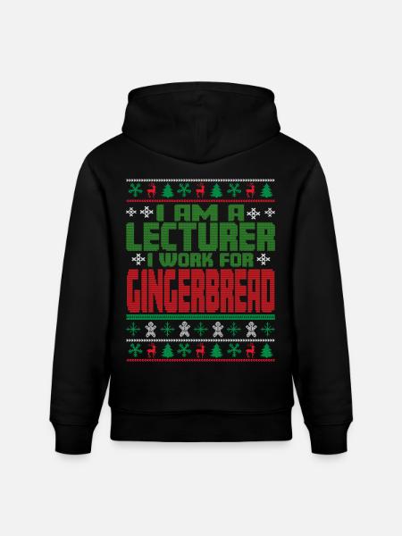 Lecturer Christmas Saying - Stanley/Stella CRUISER Unisex Organic Hoodie - black