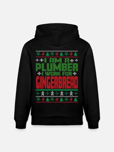 Plumber's Christmas Quote - Stanley/Stella CRUISER Unisex Organic Hoodie - black