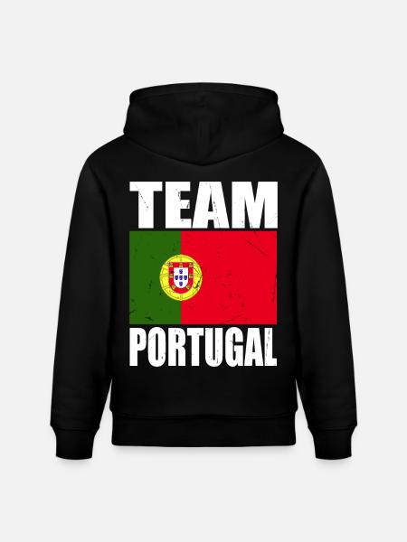 Team Portugal Fußball - Stanley/Stella Unisex Bio-Hoodie CRUISER - Schwarz
