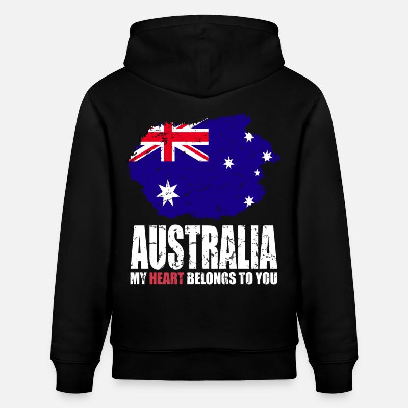 Drapeau de l’Australie - Sweat à capuche bio CRUISER Stanley/Stella Unisexe - noir