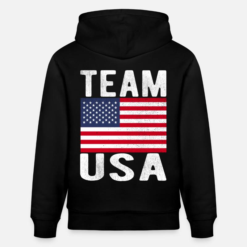 Drapeau de cerf - Sweat à capuche bio CRUISER Stanley/Stella Unisexe - noir