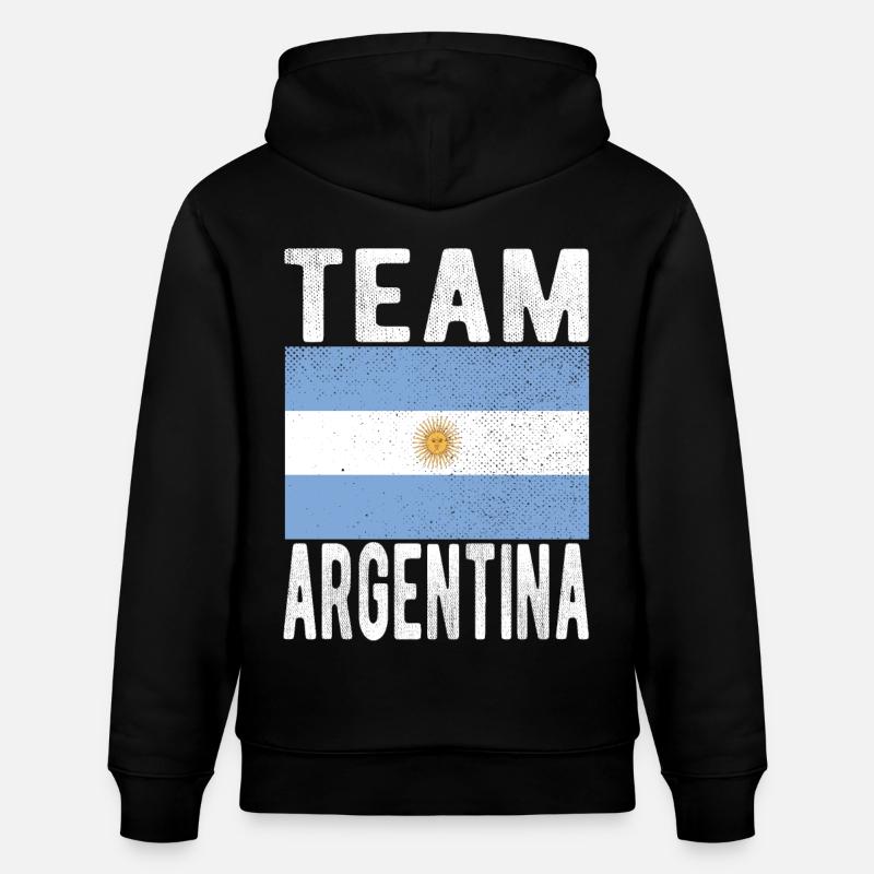 Drapeau de l’ARGENTINE - Sweat à capuche bio CRUISER Stanley/Stella Unisexe - noir