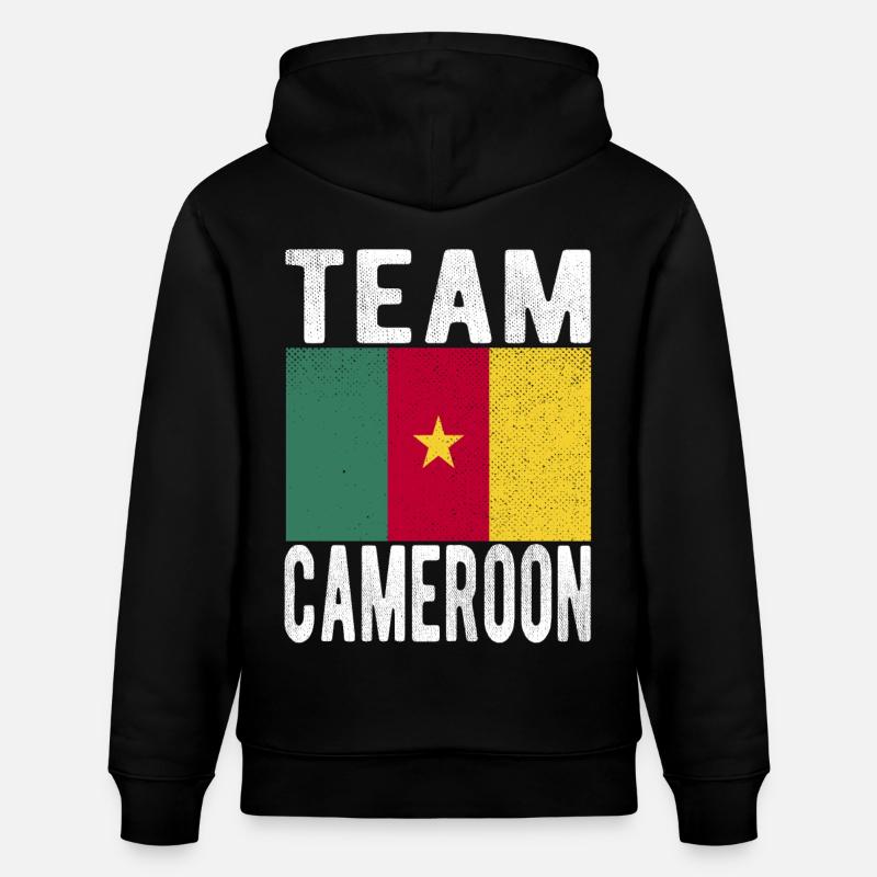 Drapeau camerounais - Sweat à capuche bio CRUISER Stanley/Stella Unisexe - noir