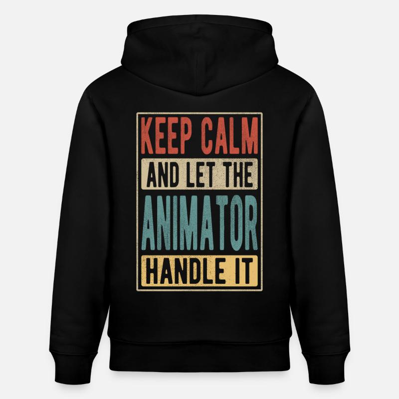 Animator Retro Geschenk - Stanley/Stella Unisex Bio-Hoodie CRUISER  - Schwarz