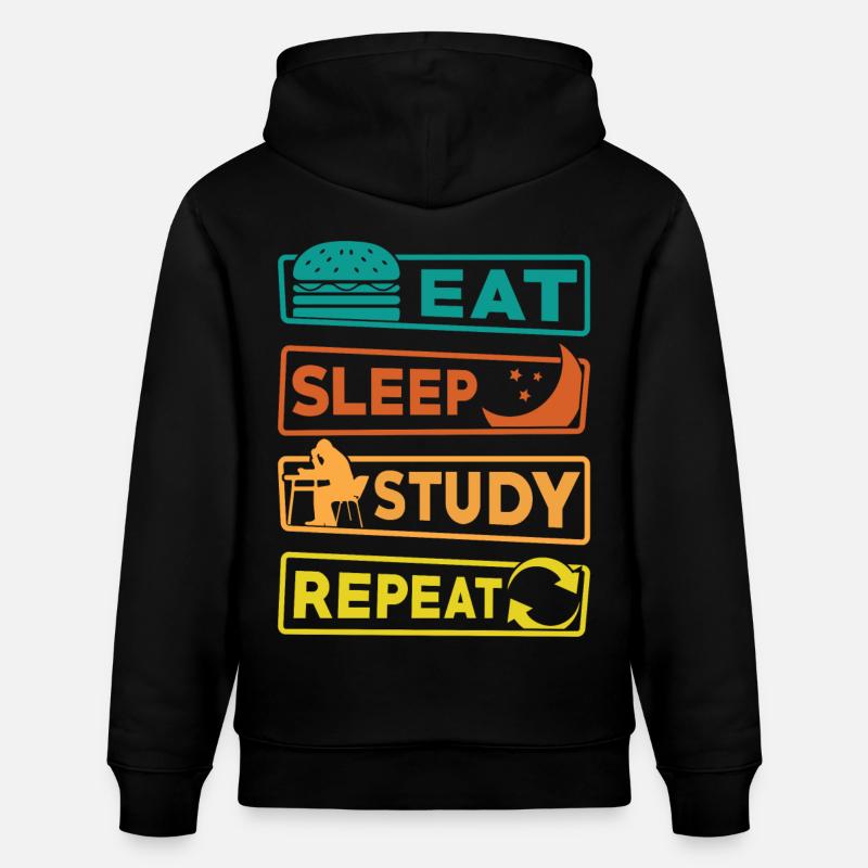 Student Studium Lernen Prüfung - Stanley/Stella Unisex Bio-Hoodie CRUISER  - Schwarz