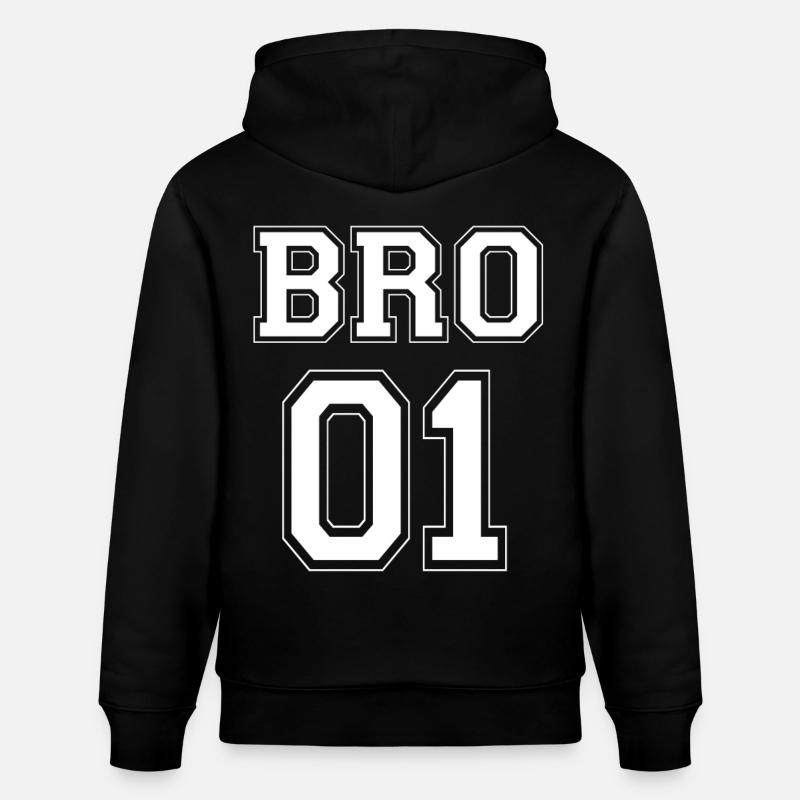 BRO 01 - édition blanche - Sweat à capuche bio CRUISER Stanley/Stella Unisexe - noir