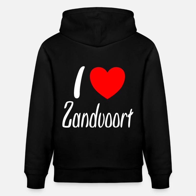 J'aime Zandvoort - Sweat à capuche bio CRUISER Stanley/Stella Unisexe - noir