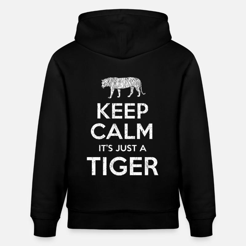 Keep Calm Tiger - Sweat à capuche bio CRUISER Stanley/Stella Unisexe - noir