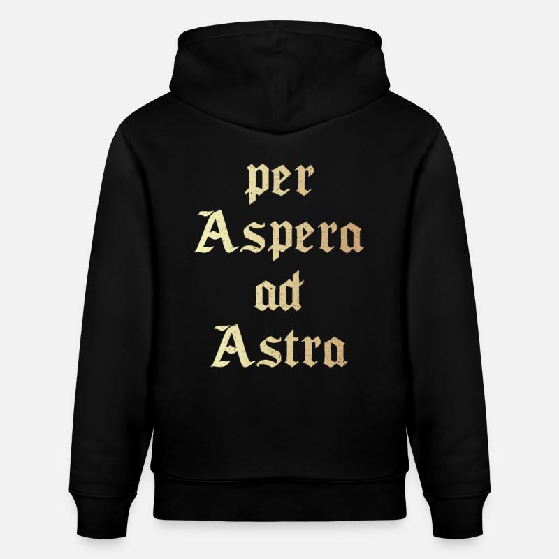 Per aspera ad astra - Sweat à capuche bio CRUISER Stanley/Stella Unisexe - noir