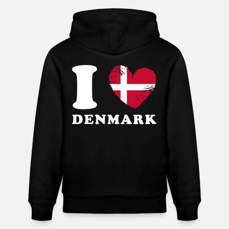 Dänemark J’aime le Danemark - Sweat à capuche bio CRUISER Stanley/Stella Unisexe - noir