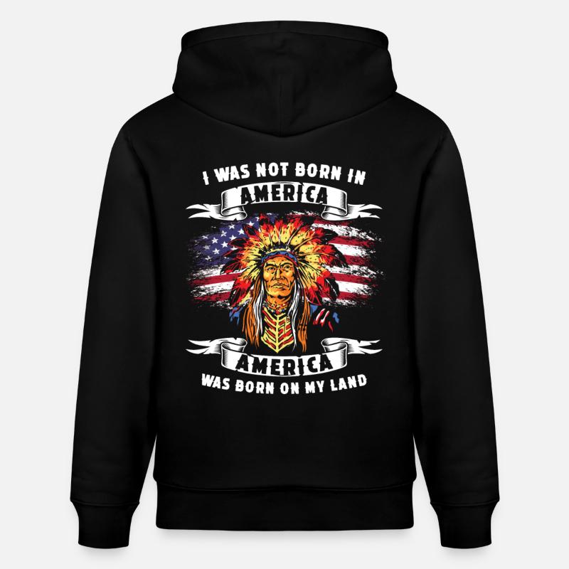 Dicton indien des États-Unis - Sweat à capuche bio CRUISER Stanley/Stella Unisexe - noir