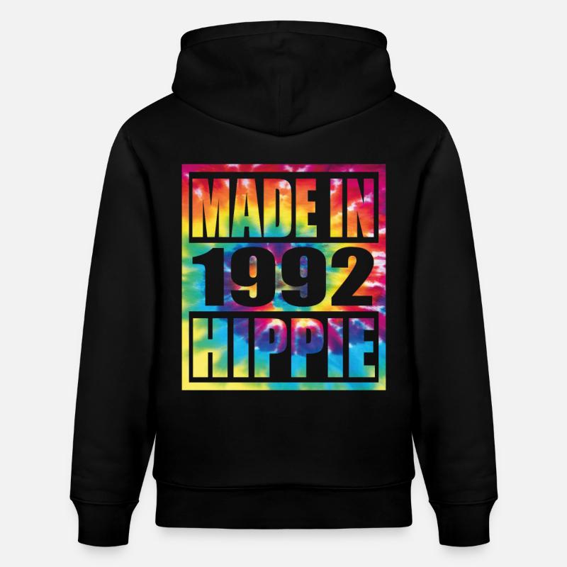 Anniversaire hippie 1992 - Sweat à capuche bio CRUISER Stanley/Stella Unisexe - noir