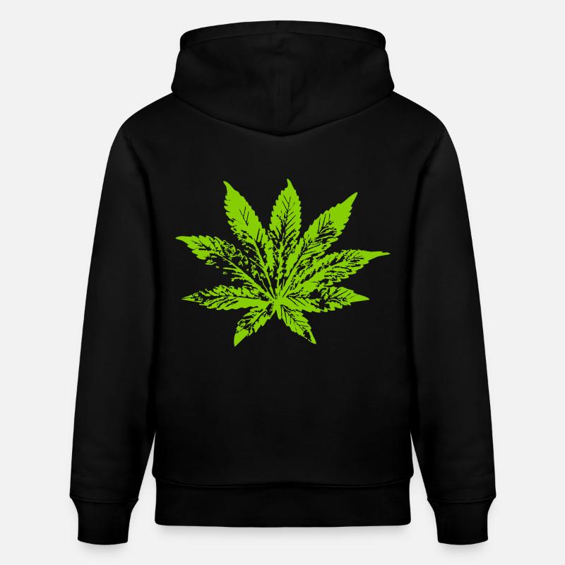 feuille de cannabis 078 - Sweat à capuche bio CRUISER Stanley/Stella Unisexe - noir