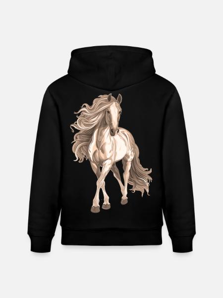 Horse motif - Stanley/Stella CRUISER Unisex Organic Hoodie - black