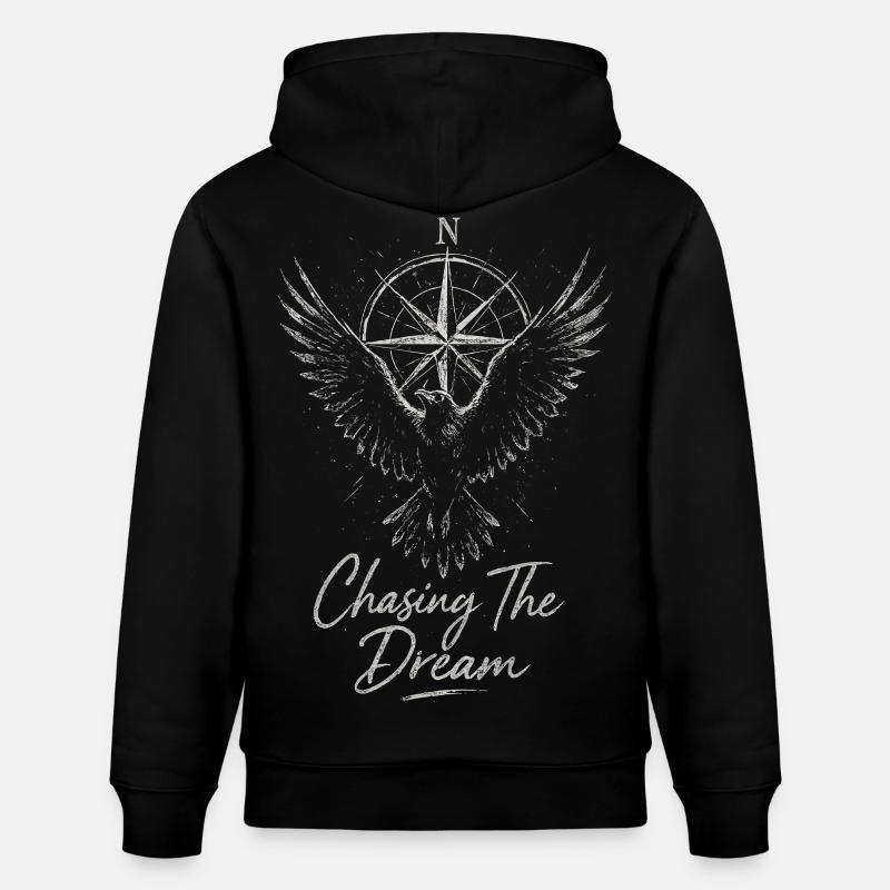 Dream Hunt Boussole Wing - Sweat à capuche bio CRUISER Stanley/Stella Unisexe - noir