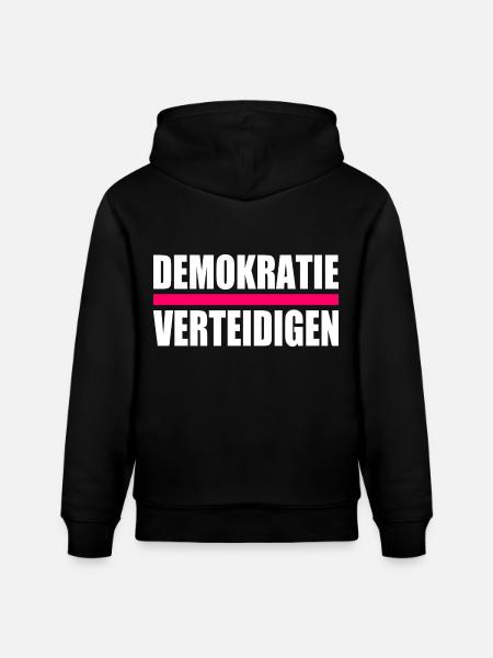 demokratie verteidigen - Stanley/Stella Unisex Bio-Hoodie CRUISER  - Schwarz