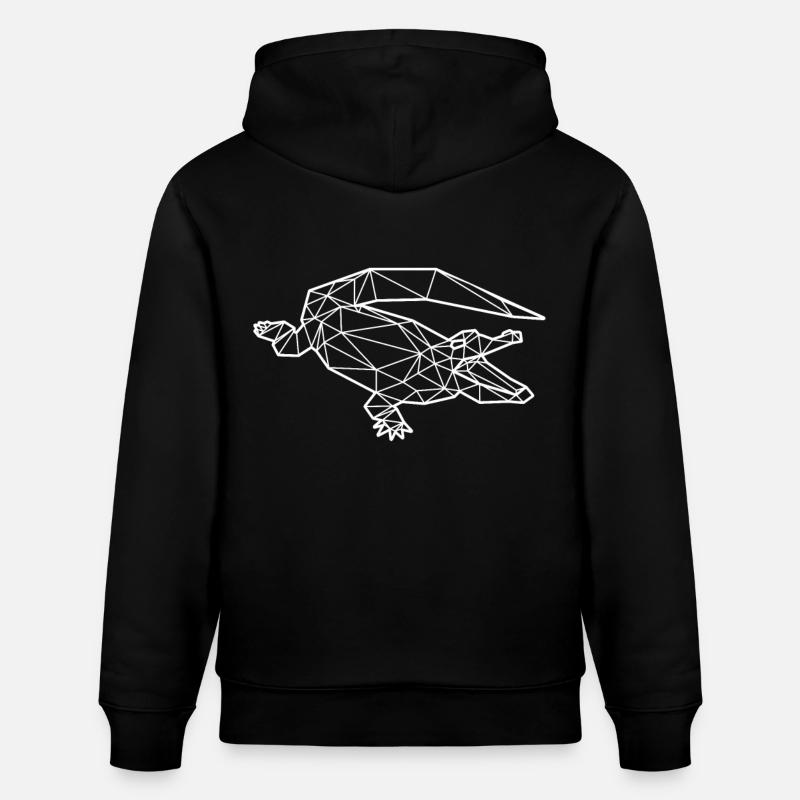 Polygone de crocodile - Sweat à capuche bio CRUISER Stanley/Stella Unisexe - noir