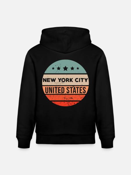 New York NY - Stanley/Stella CRUISER Unisex Organic Hoodie - black