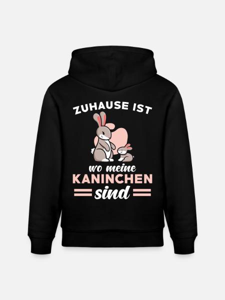 Kaninchen Spruch niedlich - Stanley/Stella Unisex Bio-Hoodie CRUISER  - Schwarz