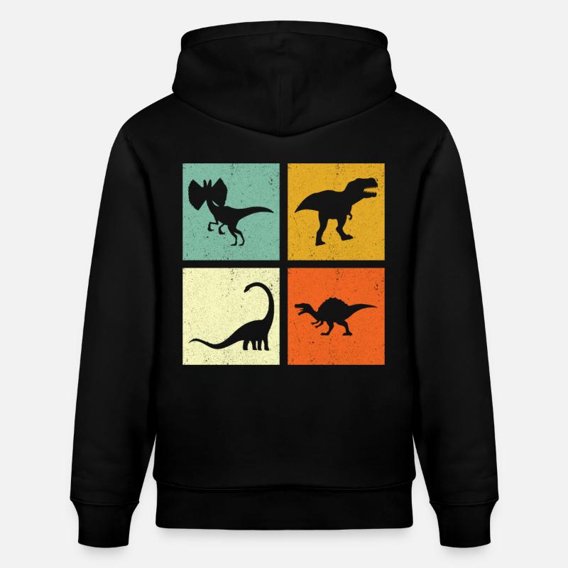 Dino Dinosaurier - Stanley/Stella Unisex Bio-Hoodie CRUISER - Schwarz