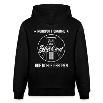 Ruhrpott - Stanley/Stella Unisex Bio-Hoodie CRUISER  - Schwarz - Hinten - Alina (178cm)