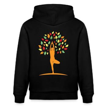 Yoga Tree - Stanley/Stella CRUISER Unisex Organic Hoodie - black - Back - Alina (178cm)