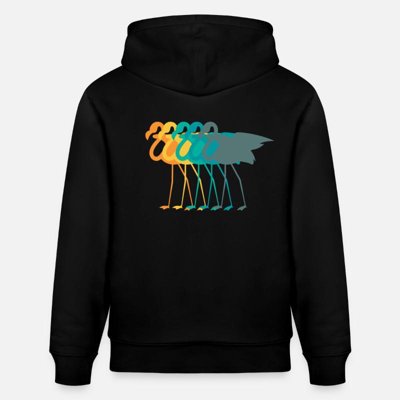 Flamingo Retro - Sweat à capuche bio CRUISER Stanley/Stella Unisexe - noir