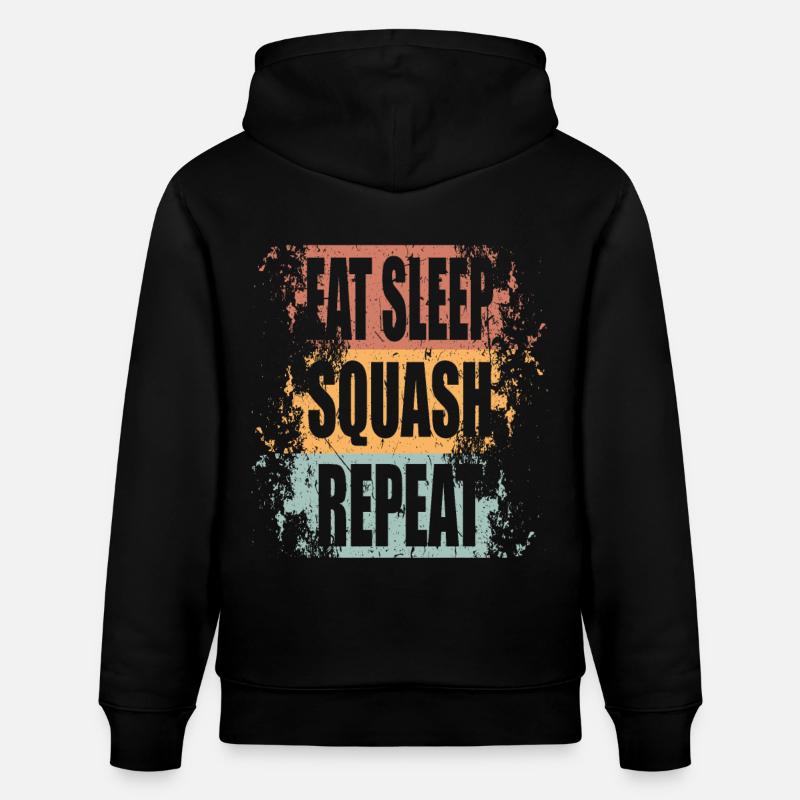 Squash Eat Sleep Repeat - Stanley/Stella Unisex Bio-Hoodie CRUISER  - Schwarz
