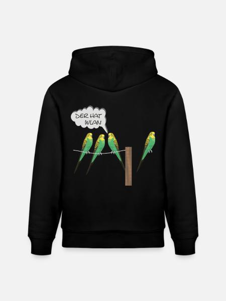 lustiges wlan - Stanley/Stella Unisex Bio-Hoodie CRUISER - Schwarz