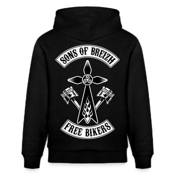 Sons of Breizh - Sweat à capuche bio CRUISER Stanley/Stella Unisexe - noir - Dos - Alina (178cm)