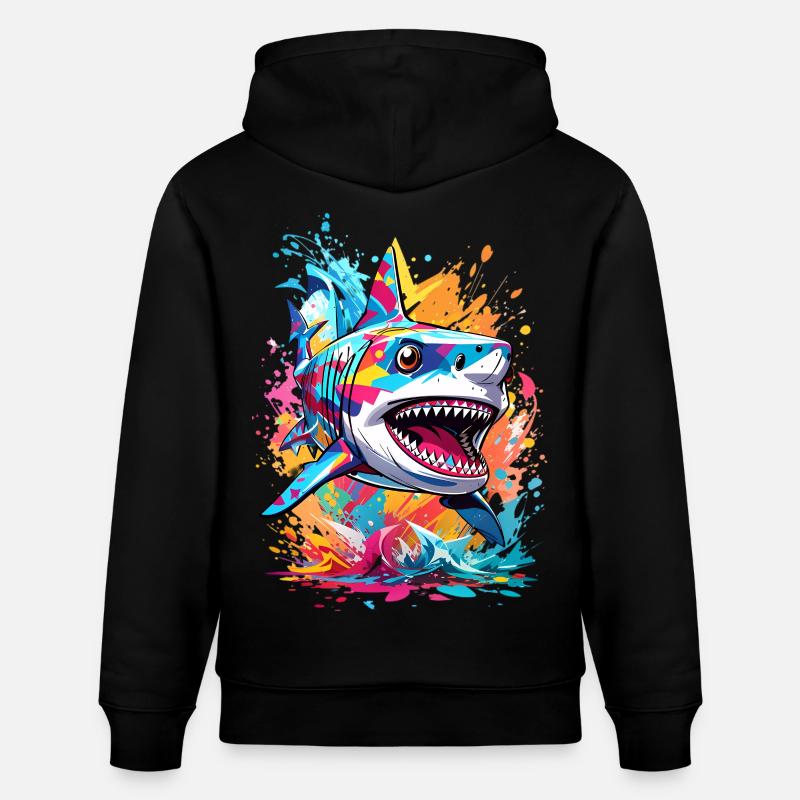 Requin - Sweat à capuche bio CRUISER Stanley/Stella Unisexe - noir