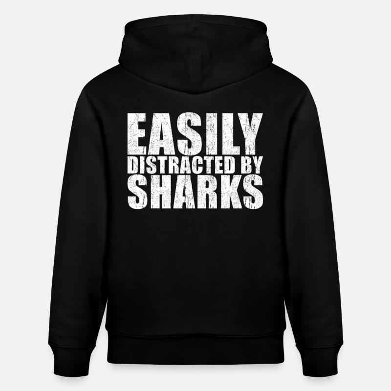 Dicton requin - Sweat à capuche bio CRUISER Stanley/Stella Unisexe - noir