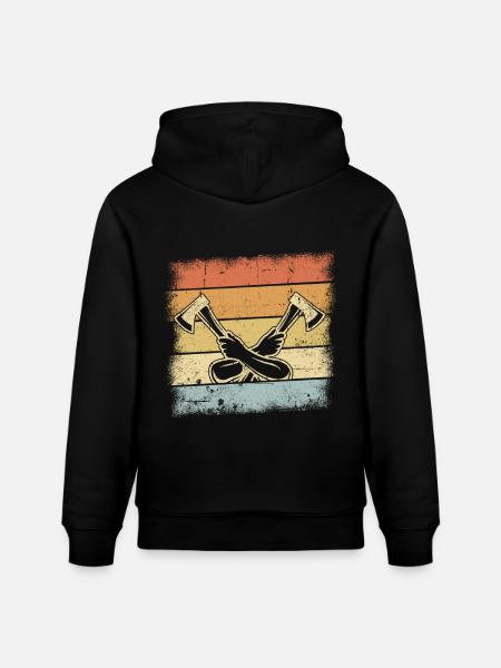 Lumberjack Gifts - Stanley/Stella CRUISER Unisex Organic Hoodie - black