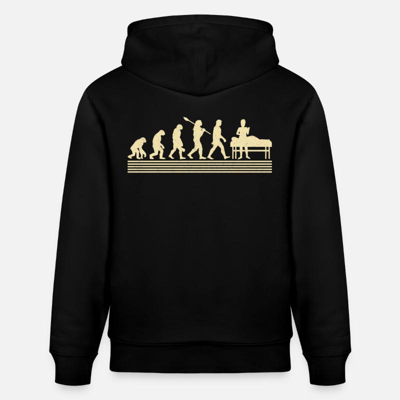 Evolution Des Physiotherapeuten - Stanley/Stella Unisex Bio-Hoodie CRUISER  - Schwarz