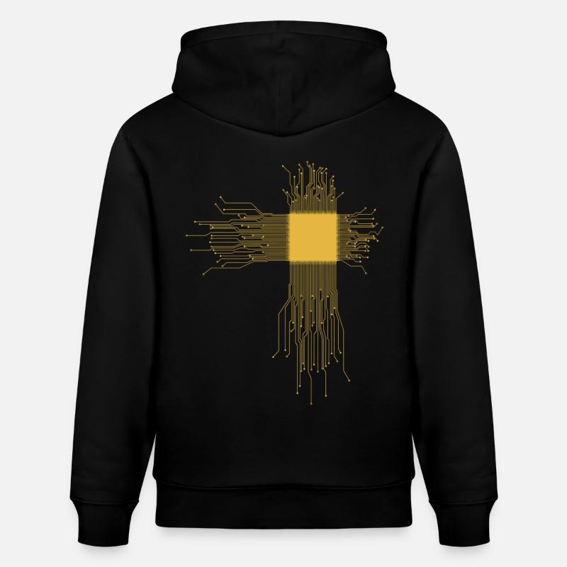 Processeur cardiaque CPU - Sweat à capuche bio CRUISER Stanley/Stella Unisexe - noir