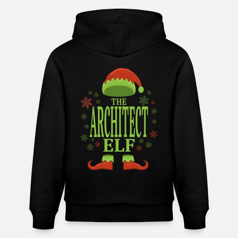 Architecte Elfe de Noël - Sweat à capuche bio CRUISER Stanley/Stella Unisexe - noir