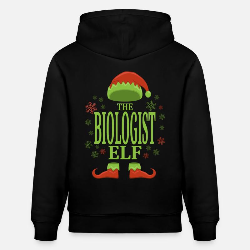 Biologiste Elfe de Noël - Sweat à capuche bio CRUISER Stanley/Stella Unisexe - noir