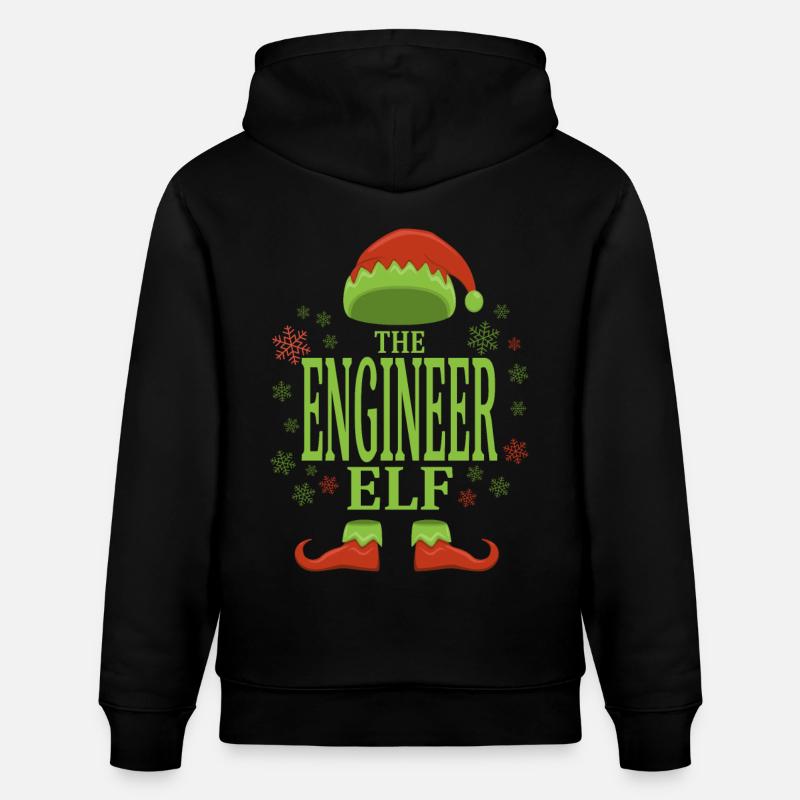 Ingénieur Elfe de Noël - Sweat à capuche bio CRUISER Stanley/Stella Unisexe - noir