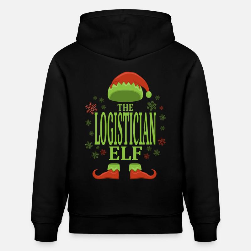 Logisticien Elfe de Noël - Sweat à capuche bio CRUISER Stanley/Stella Unisexe - noir