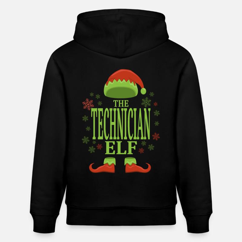 Technicien Elfe de Noël - Sweat à capuche bio CRUISER Stanley/Stella Unisexe - noir