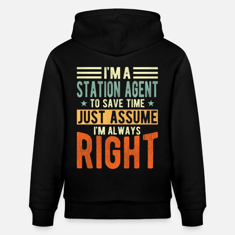 Station Agent - Sweat à capuche bio CRUISER Stanley/Stella Unisexe - noir