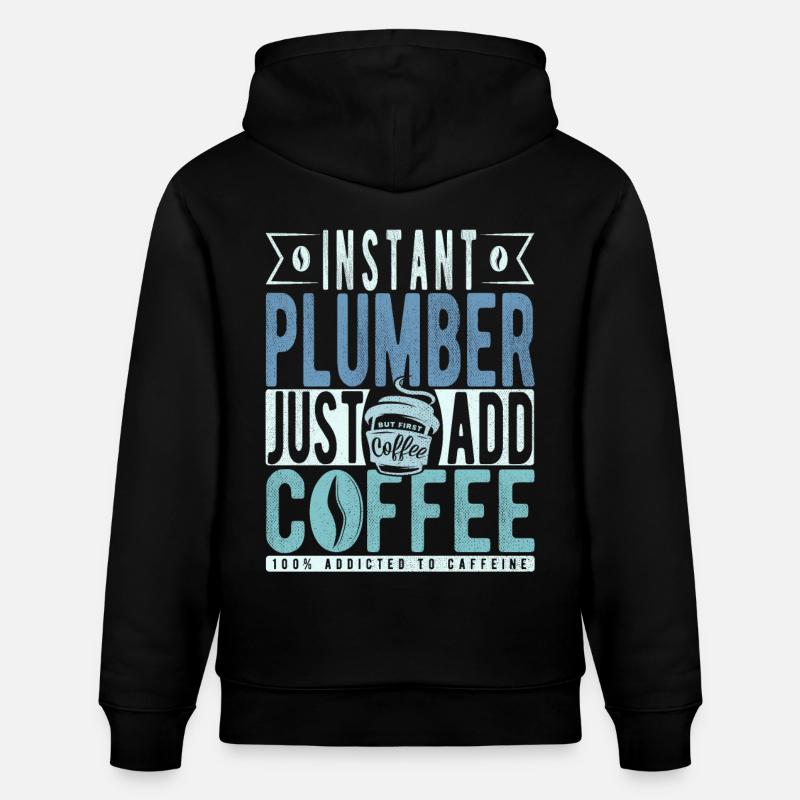Dicton de café plombier - Sweat à capuche bio CRUISER Stanley/Stella Unisexe - noir
